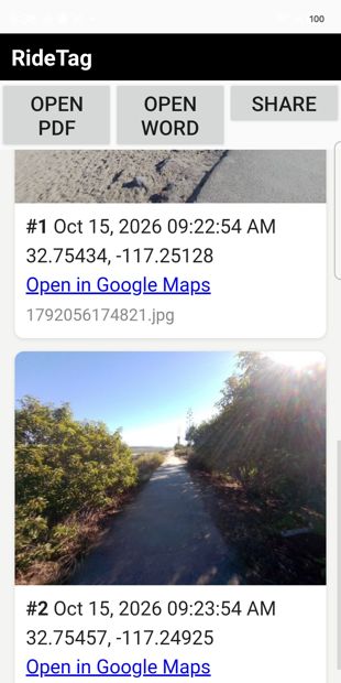 Report photos with captions